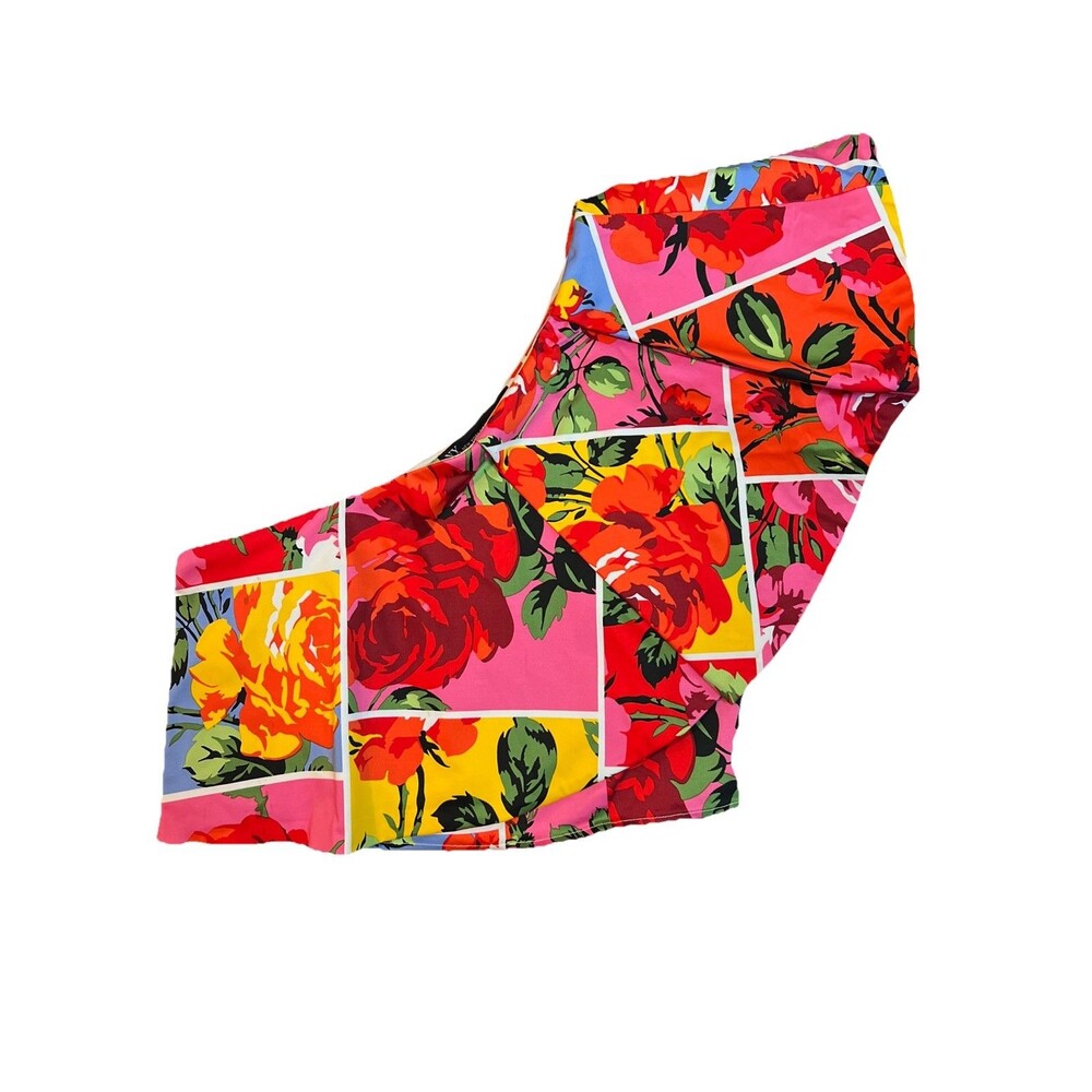 New York & Co Small Floral‎ One Shoulder Farm Rio vibes Beautiful Bright Colors